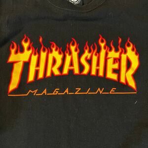 Thrasher shirt, Men's size S, black, short sleeves